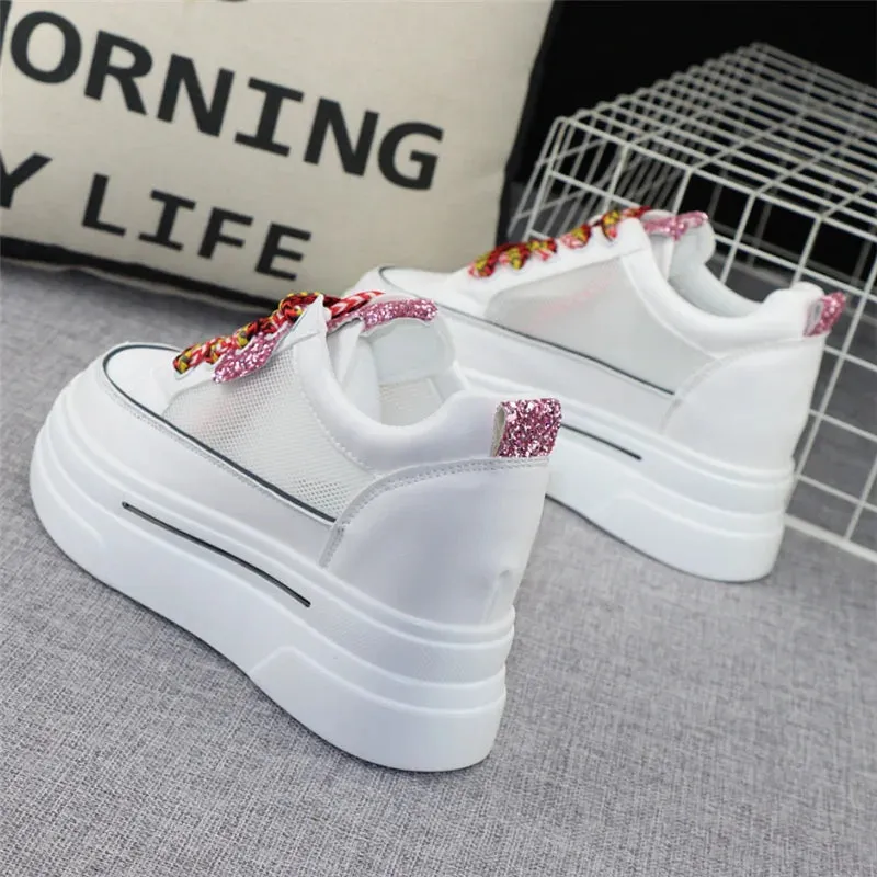 Joskaa 2024 New Best White Platform Sneakers Womens