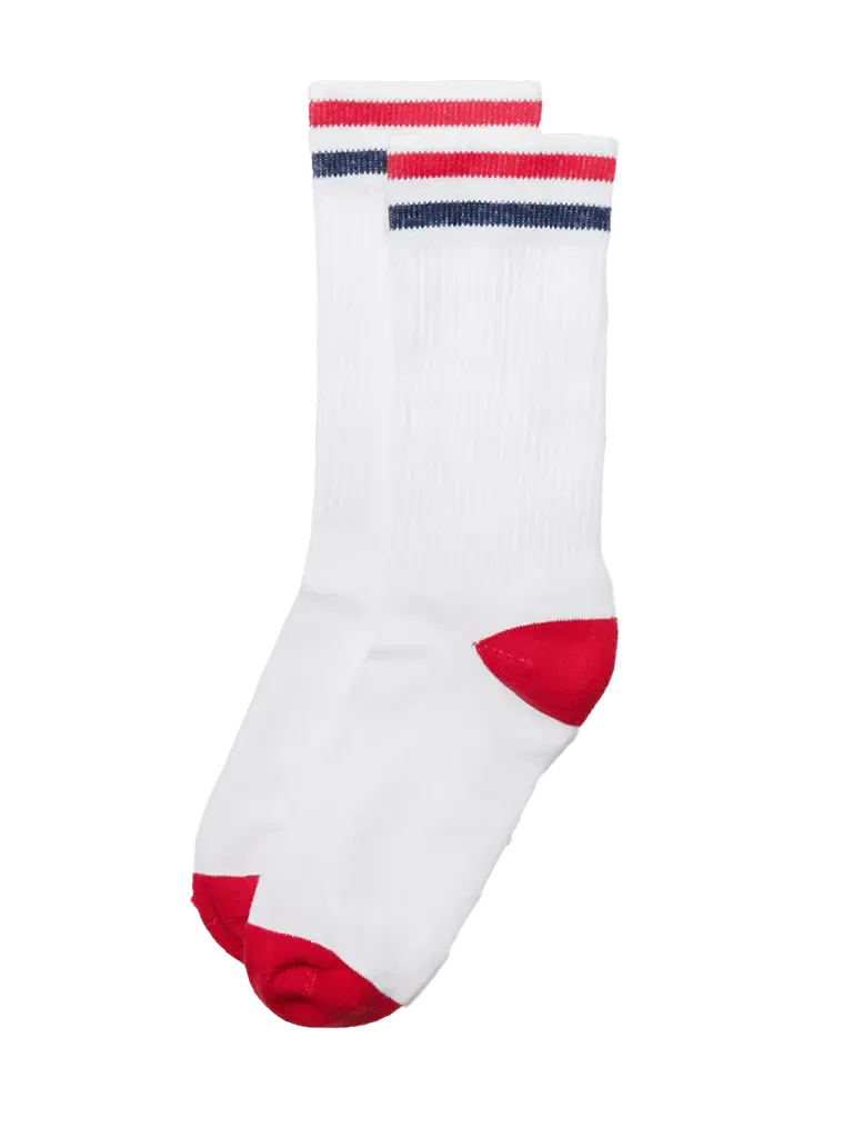 Kennedy Luxe Athletic Sock- Classic White