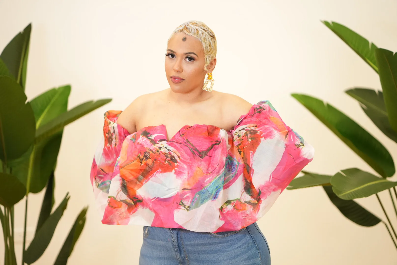 Kharyn Pink Off Shoulder Perfect Fit Collection