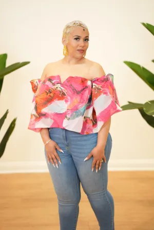 Kharyn Pink Off Shoulder Perfect Fit Collection