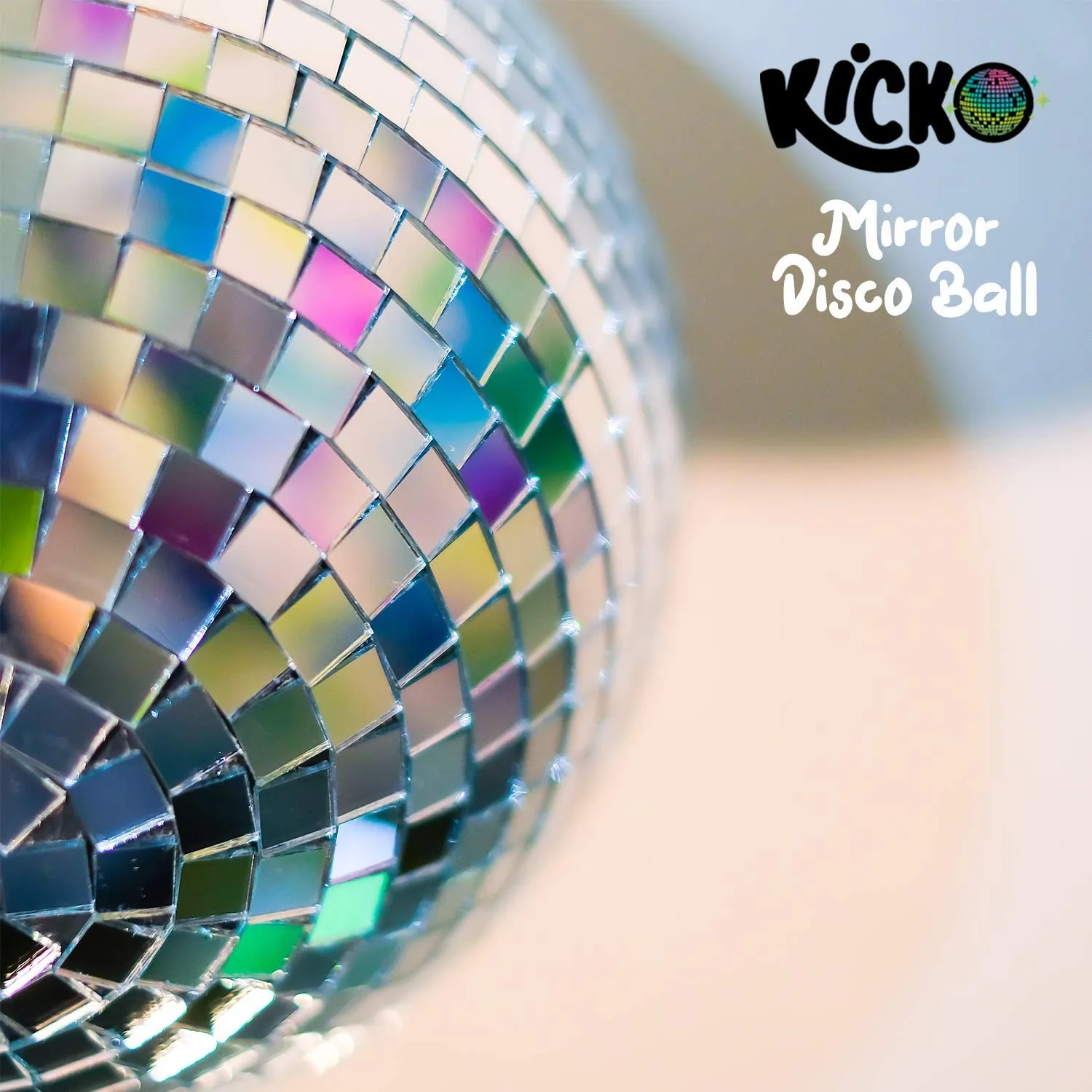 Kicko Mirror Disco Ball - Cool and Fun Silver Hanging Party Disco Ball  8 Inch Party