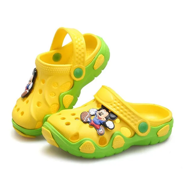 Kids Cartoon Characters Cave Boys And Girls Slippers