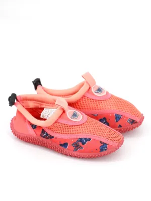 Kids Girl Butterfly Printed Beach Shoes,Peach