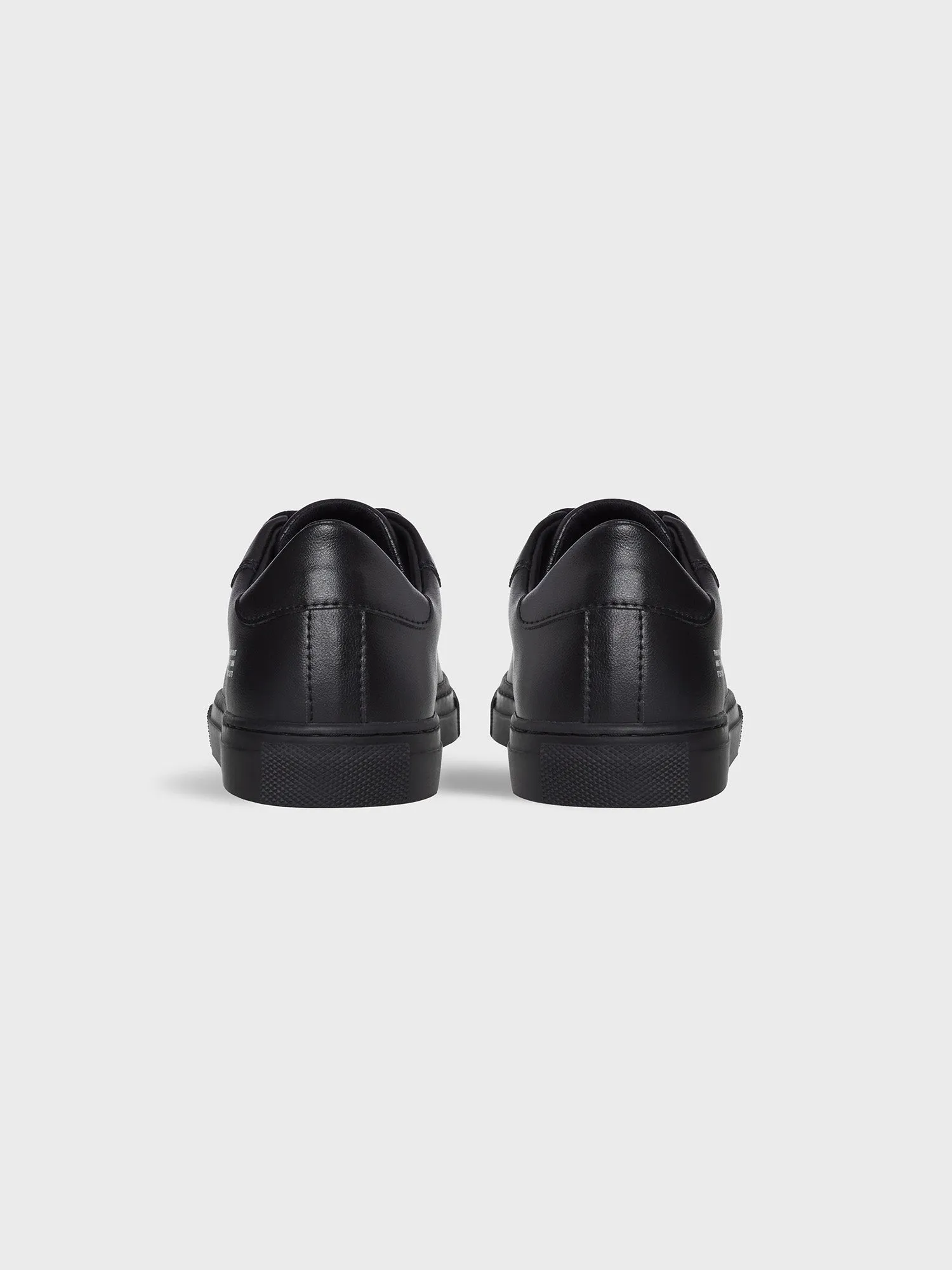 Kids Grape Leather Sneakers—black