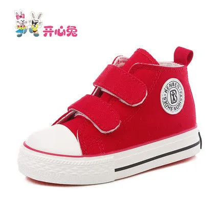 Kids shoes for girl children canvas shoes boys sneakers 2017 Spring autumn girls shoes White High Solid fashion Children shoes