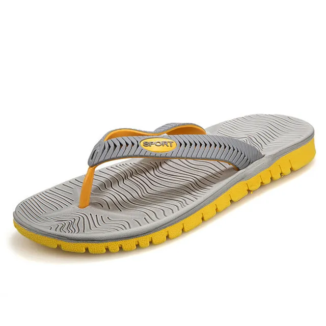 KLYWOO Plus Size 45 New Summer Men Sandals Fashion Breathable Beach Slippers Flip Flops EVA Massage Slippers For Men's Sandals