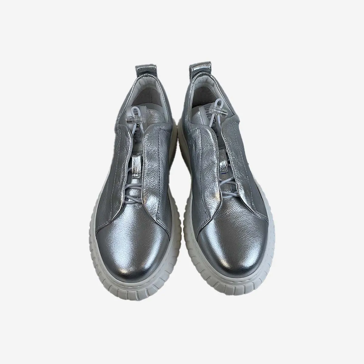 LIBI UNI SILK SILVER SNEAKERS