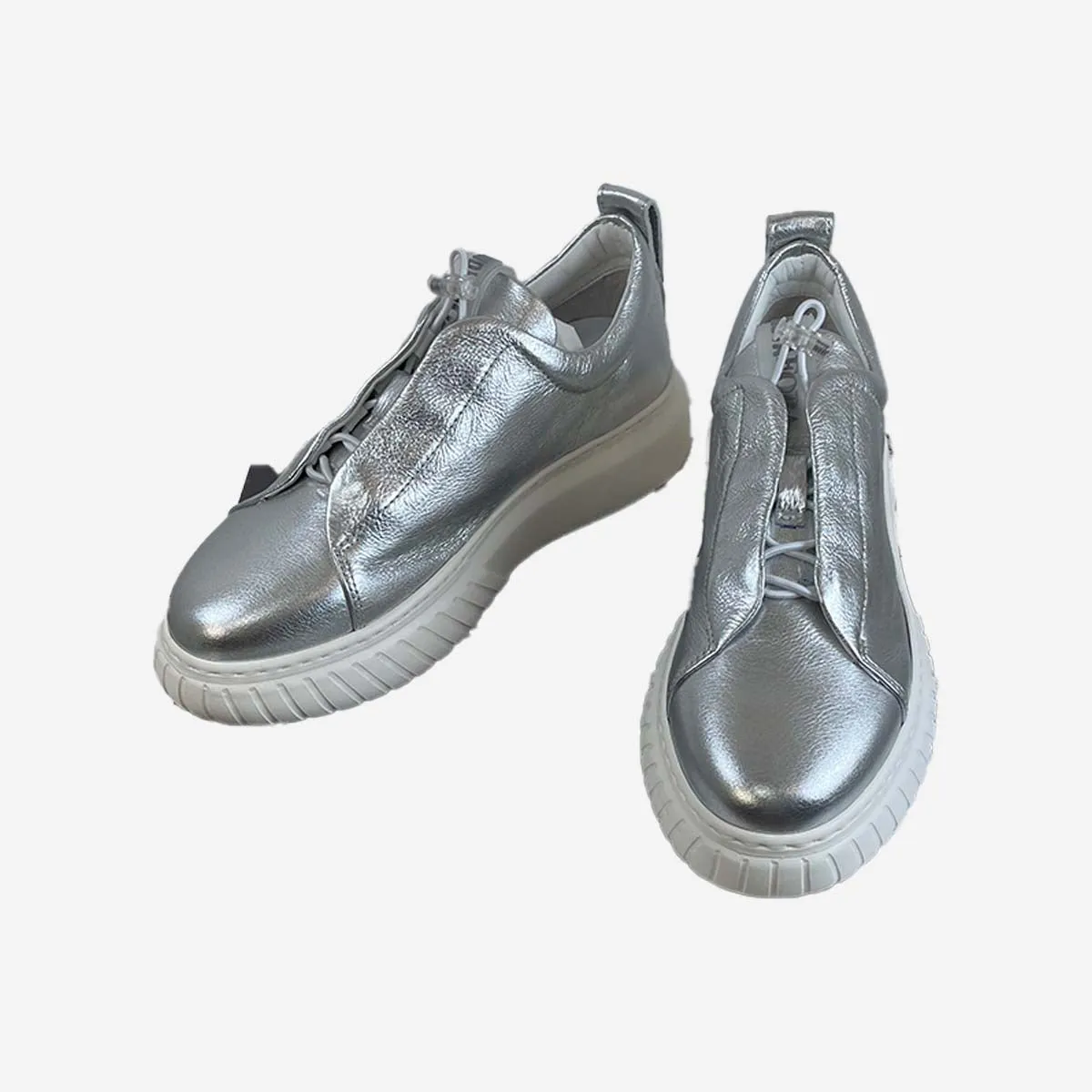 LIBI UNI SILK SILVER SNEAKERS