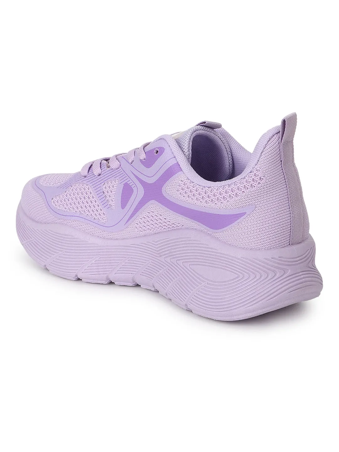 Lilac Mesh Lace-Up Sneakers (TC-RS3613-LILAC)