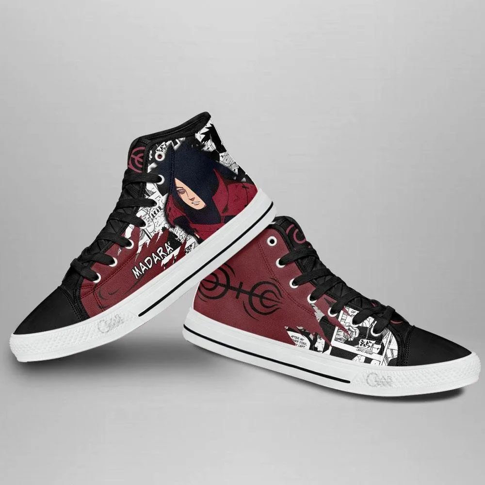 Madara and Hashirama Senju Symbol High Top Shoes Custom Anime Sneakers