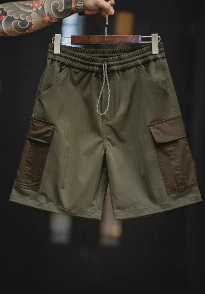 MADEN Herringbone Twill Cargo Shorts