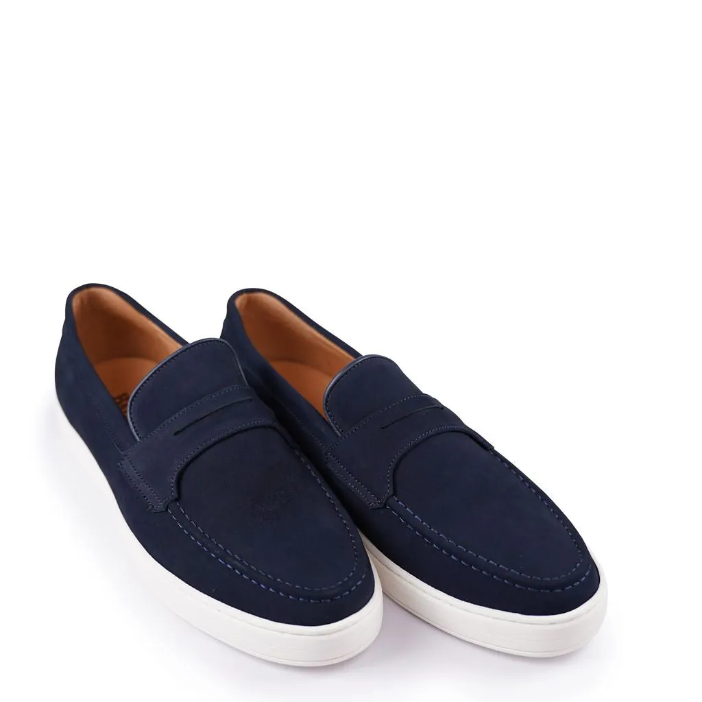 Magno Navy Slip-Ons