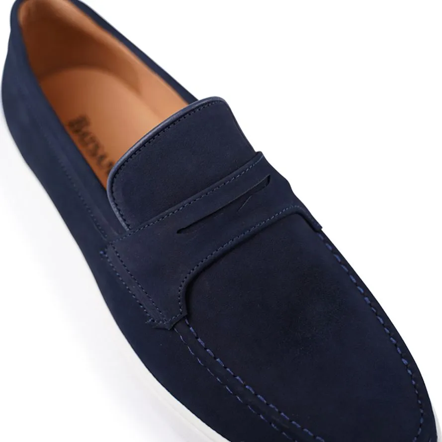 Magno Navy Slip-Ons