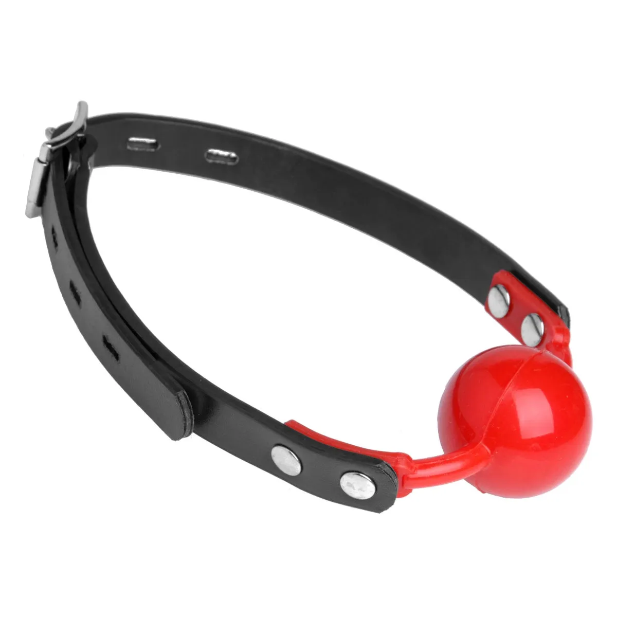 Master Series The Hush Gag Silicone Comfort Ball Gag Red Black