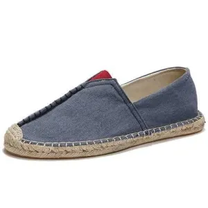 Men Casual Hand Stitching Canvas Espadrille Loafers Flats