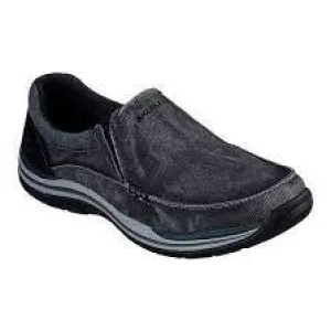 Mens Skechers Slip-On Canvas Shoe - Wide Width - 64109EW-BLK Black