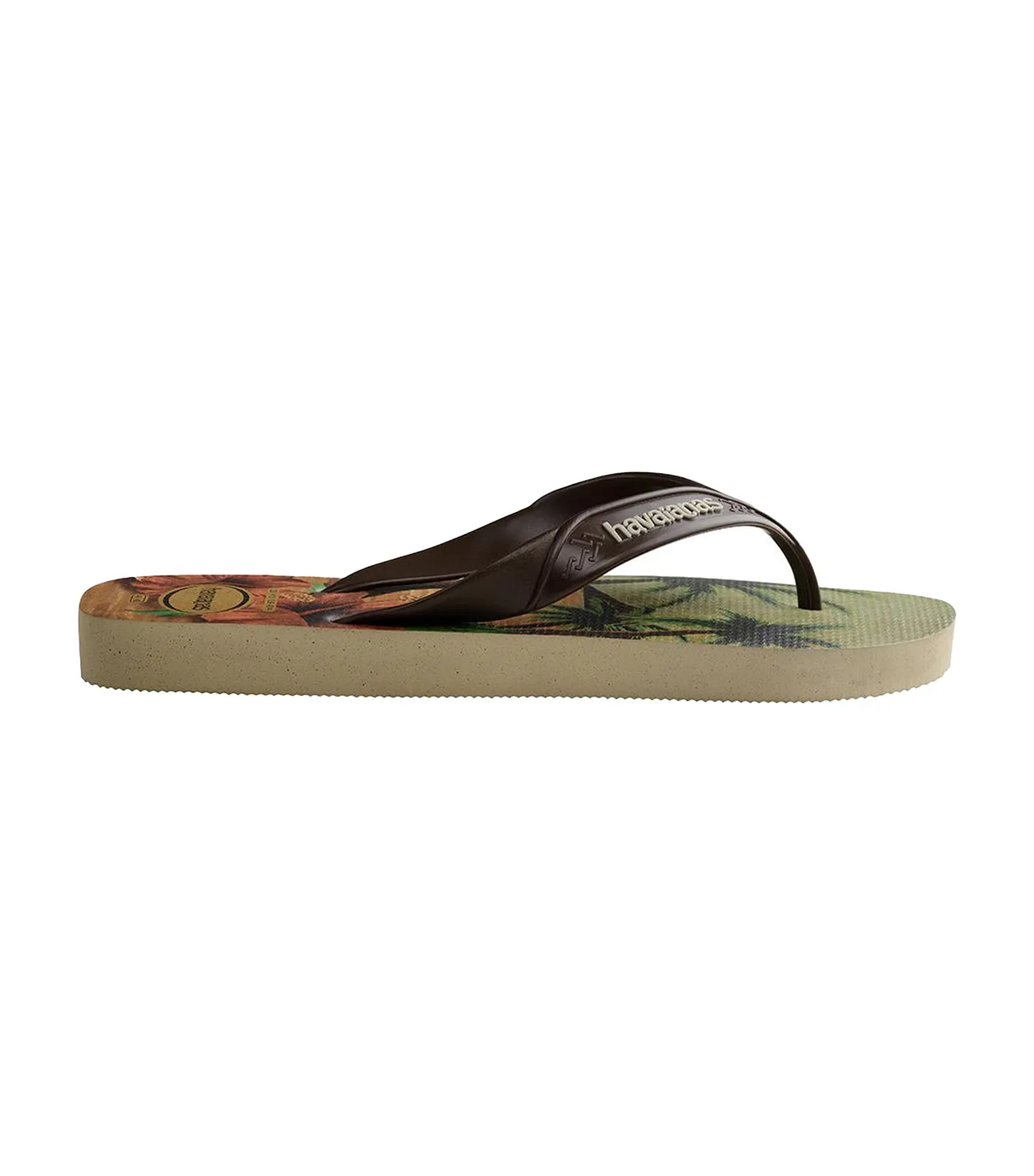 Men's Surf Flip Flops Sand Gray/Dark Brown/Beige