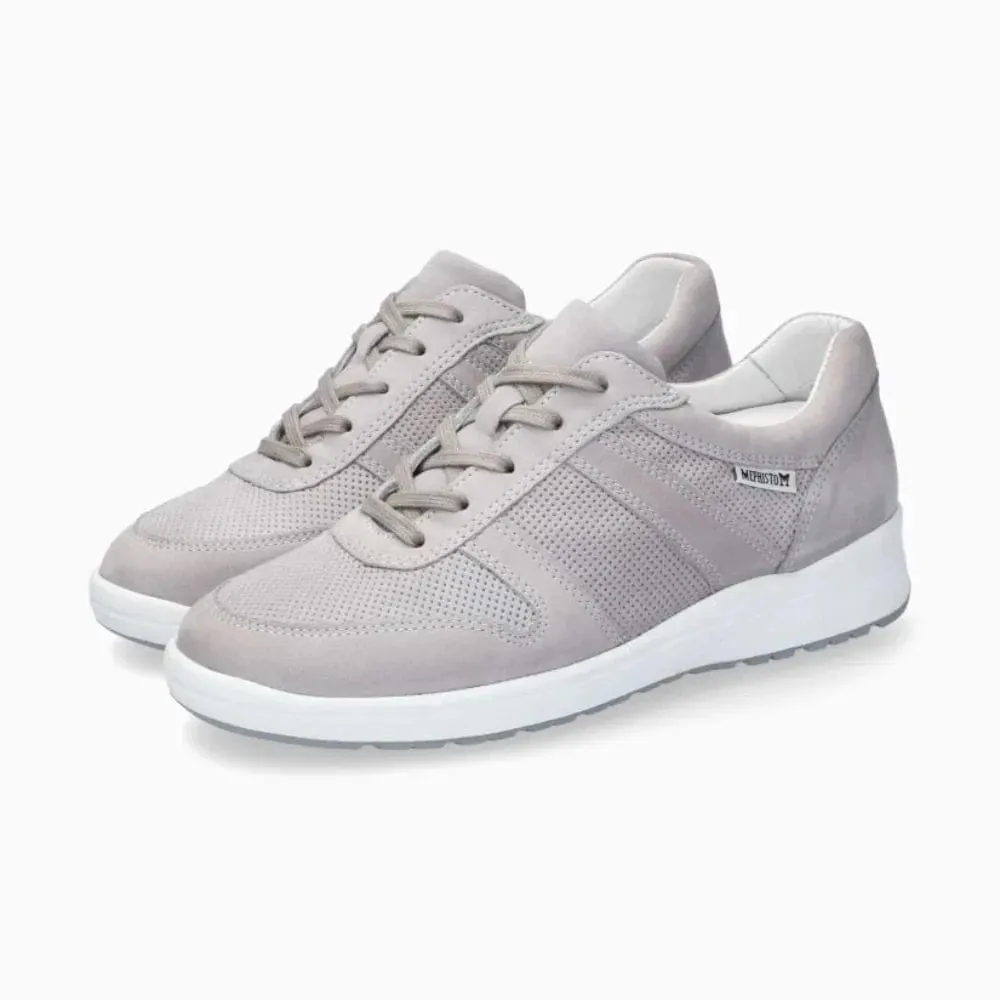 Mephisto Women's Rebeca Perf Sneakers- Light Grey