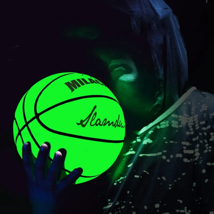 MILACHIC Number 7 Fluorescent Green Holographic Reflective Basketball