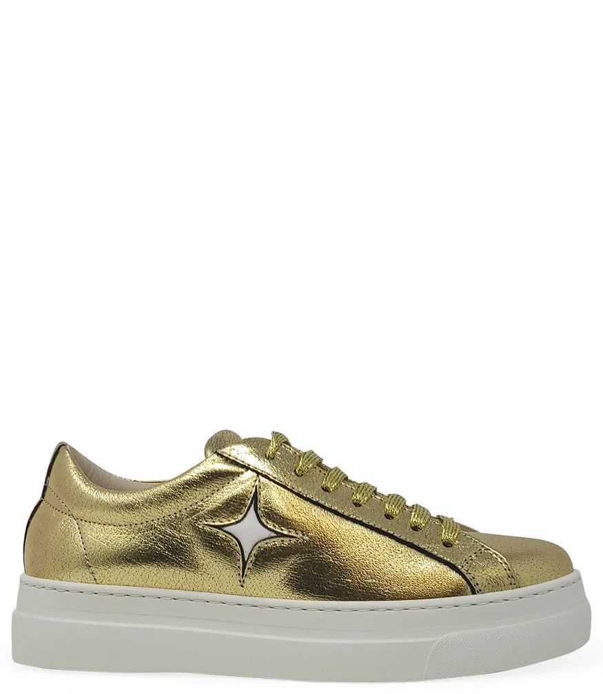 Moma X Madison Maison™ Gold Leather Platform Sneaker