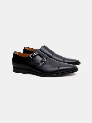 Monk Strap Shoes With Buckles, Lining And Insoles In Leather