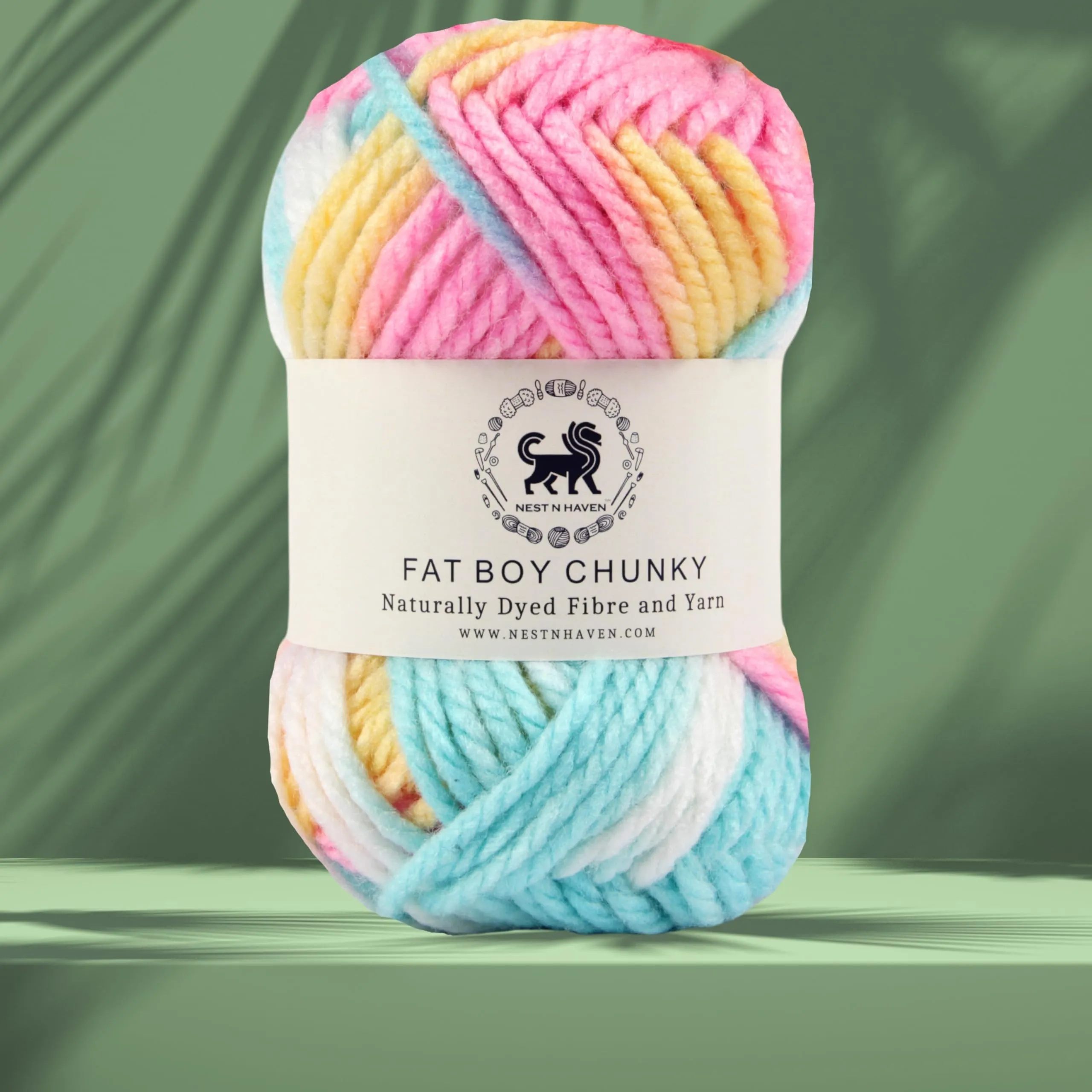 NESTNHAVEN, Fat boy Chunky Motu Thick Hand Knitting/Crochet Wool Yarn, 6 mm Thickness, Pack of 1 (1 Ball / 100 Grams), Multicoloured (BBCH001)