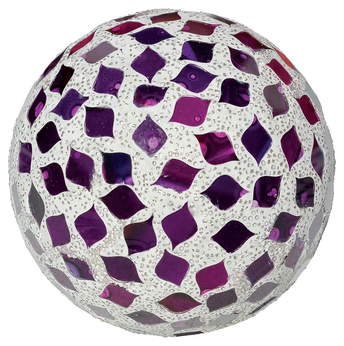 NEW Large (13cm) Purple Mirrored Mosaic Ball