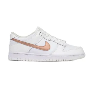 Nike Dunk Low (GS), White Metallic Red Bronze