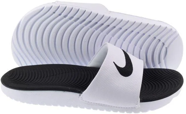 Nike Shoes Kids Kawa Slides White Black