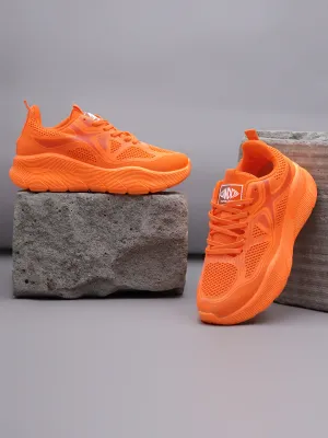 Orange Mesh Lace-Up Sneakers (TC-RS3613-ORA)