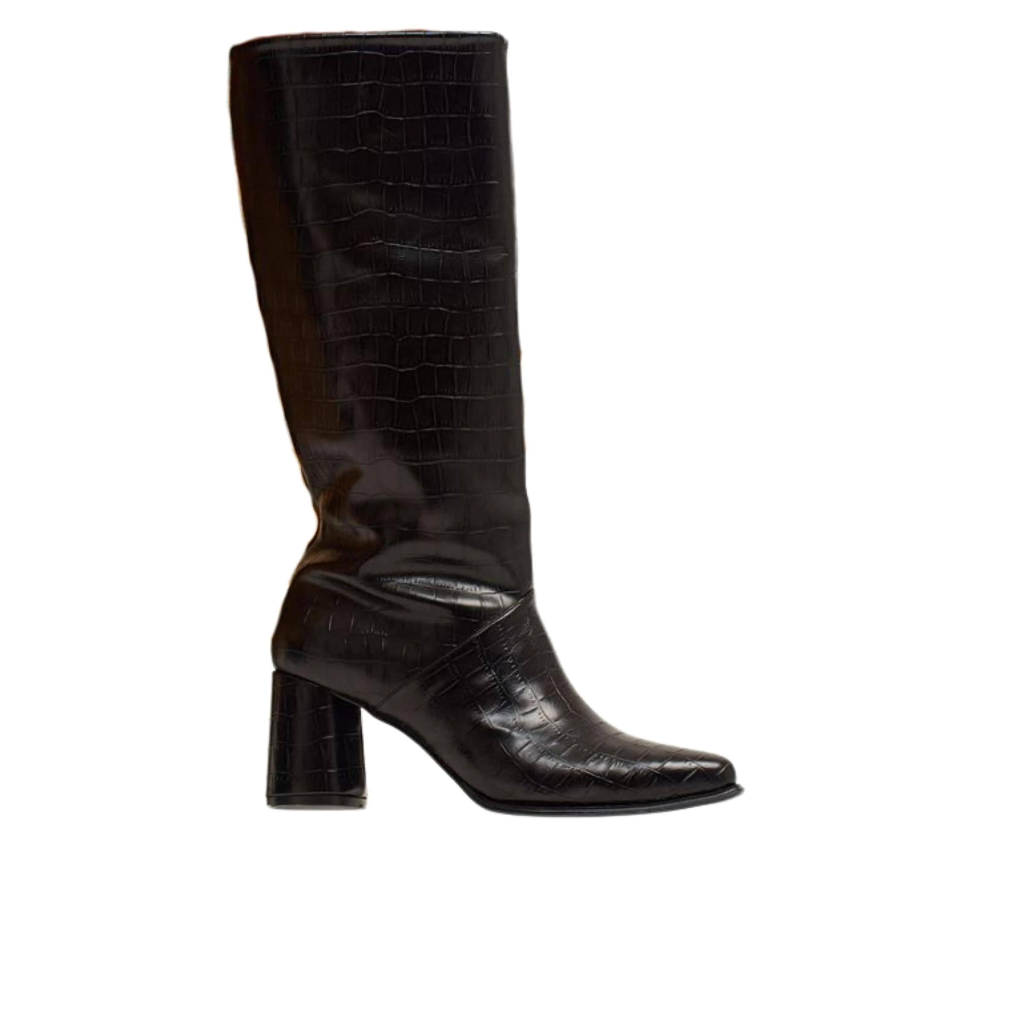 OXXO - Crocodile pattern leather boots