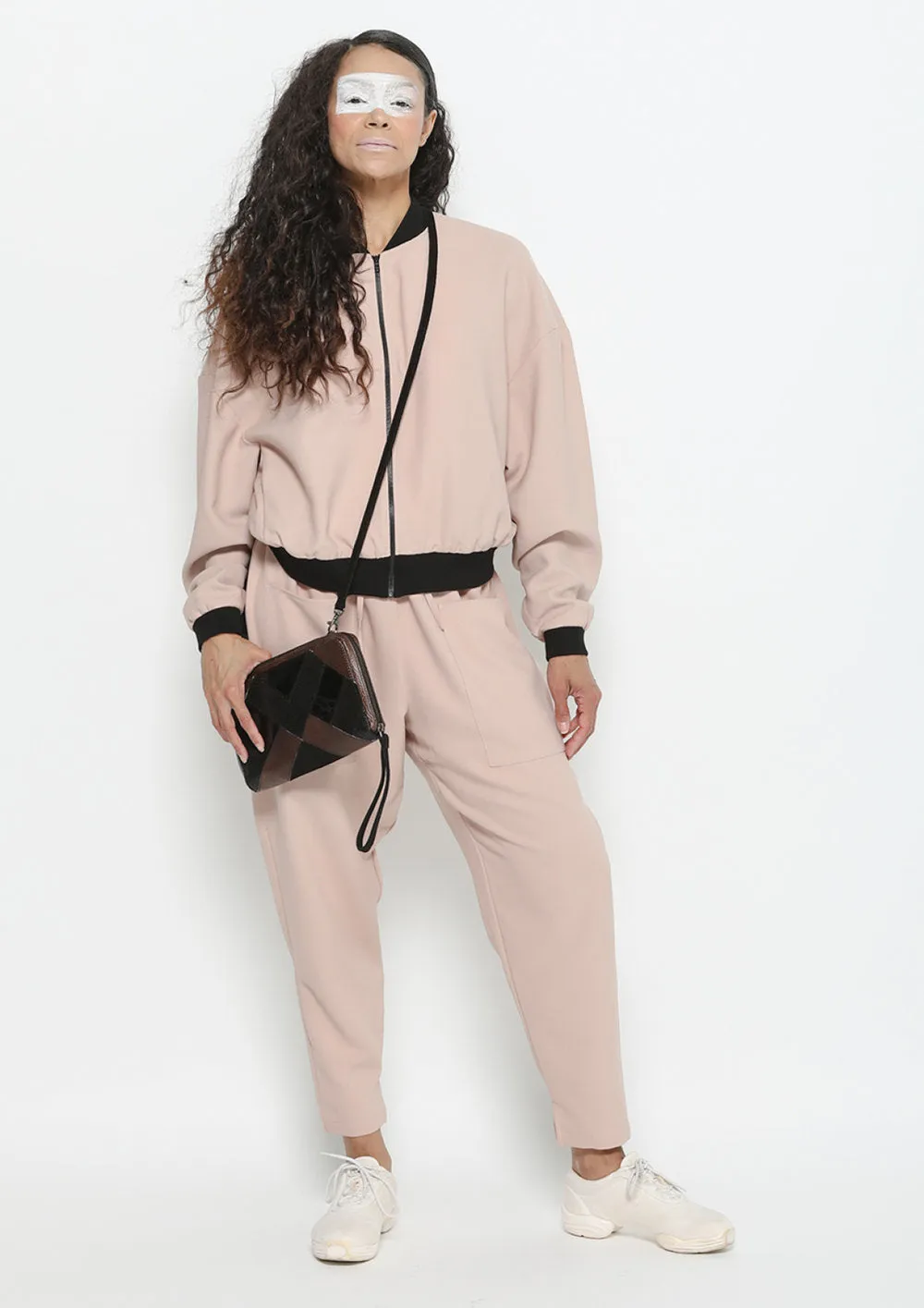 PANTS LOOSE ELASTIC- TWILL BIAS nude