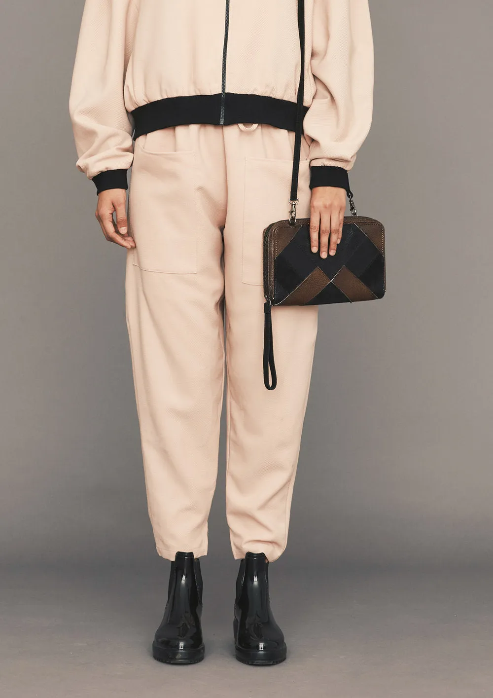 PANTS LOOSE ELASTIC- TWILL BIAS nude