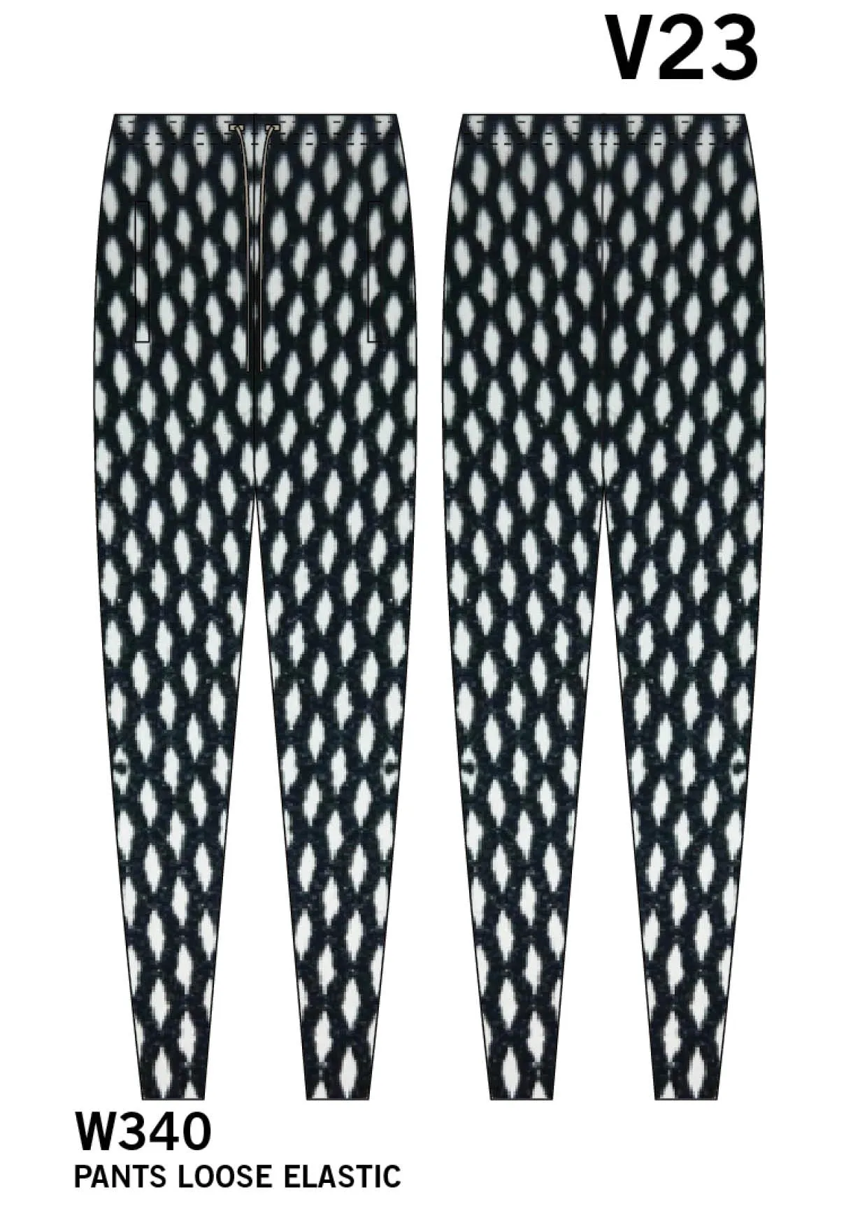 PANTS LOOSE ELASTIC WAIST - MESH black