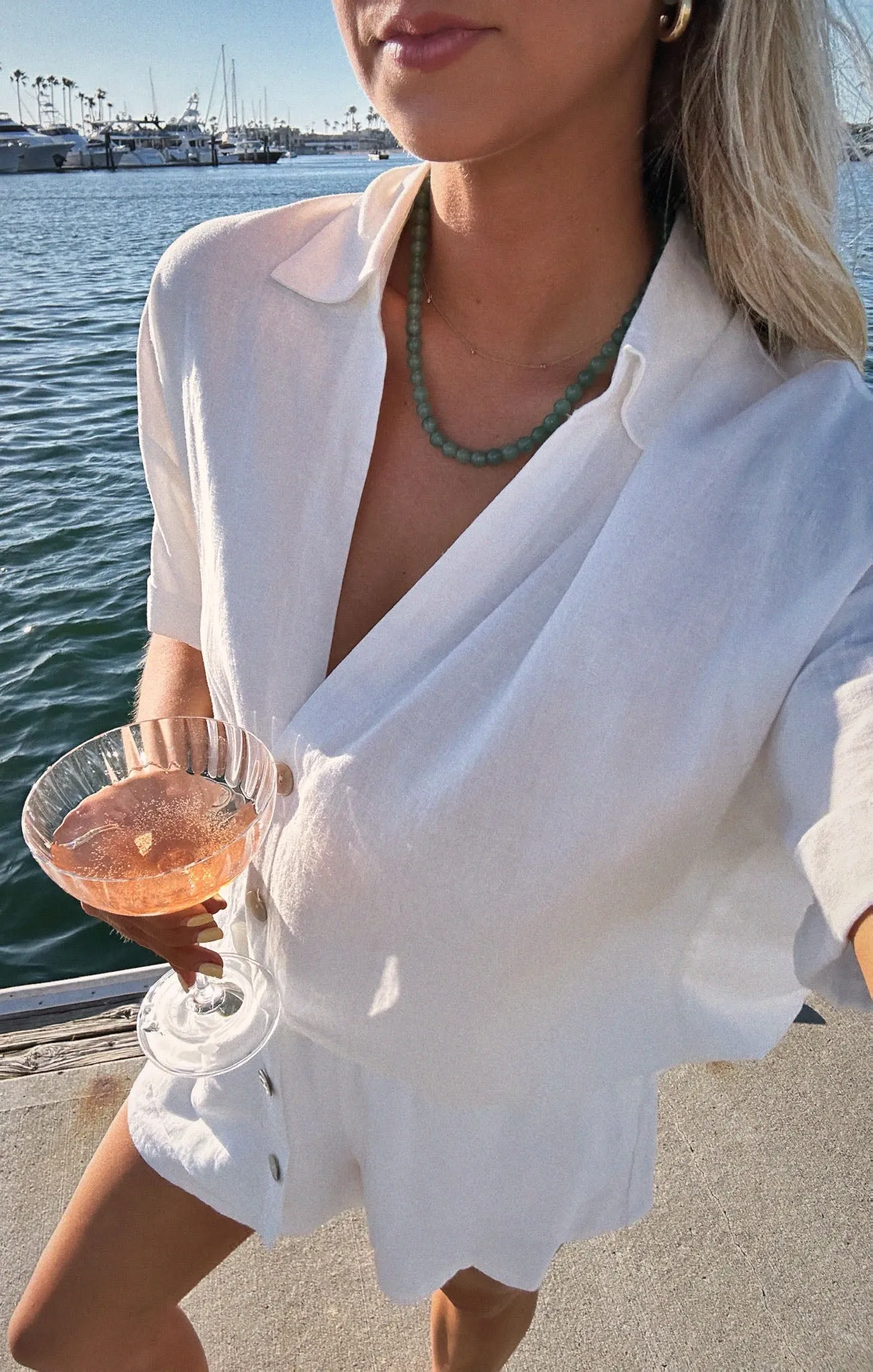 Parker Button Down ~ White Linen