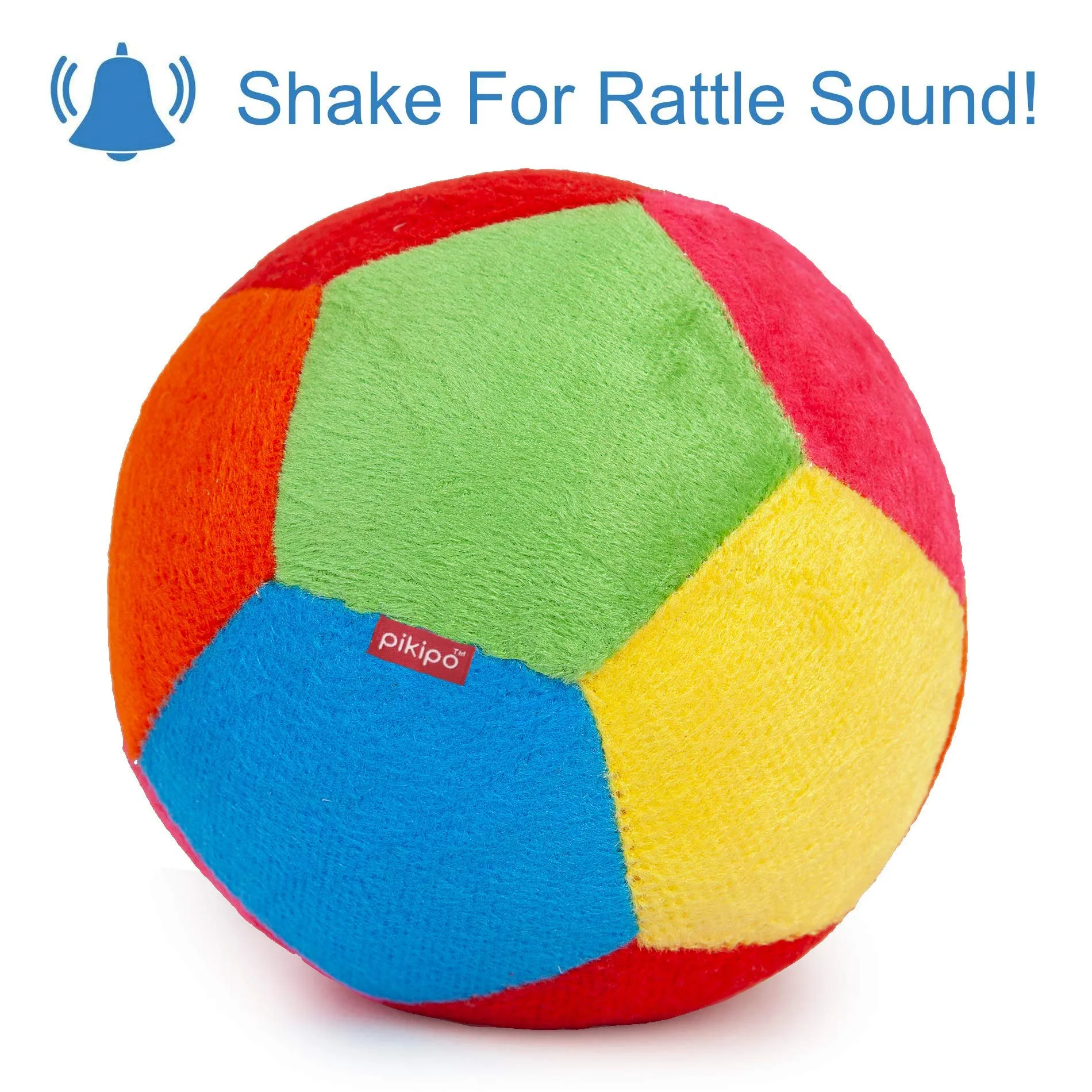 Pikipo Stuffed Soft Ball with Rattle Sound (Small, 11cm)