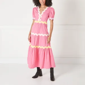 PINK PISCIS MIDI DRESS