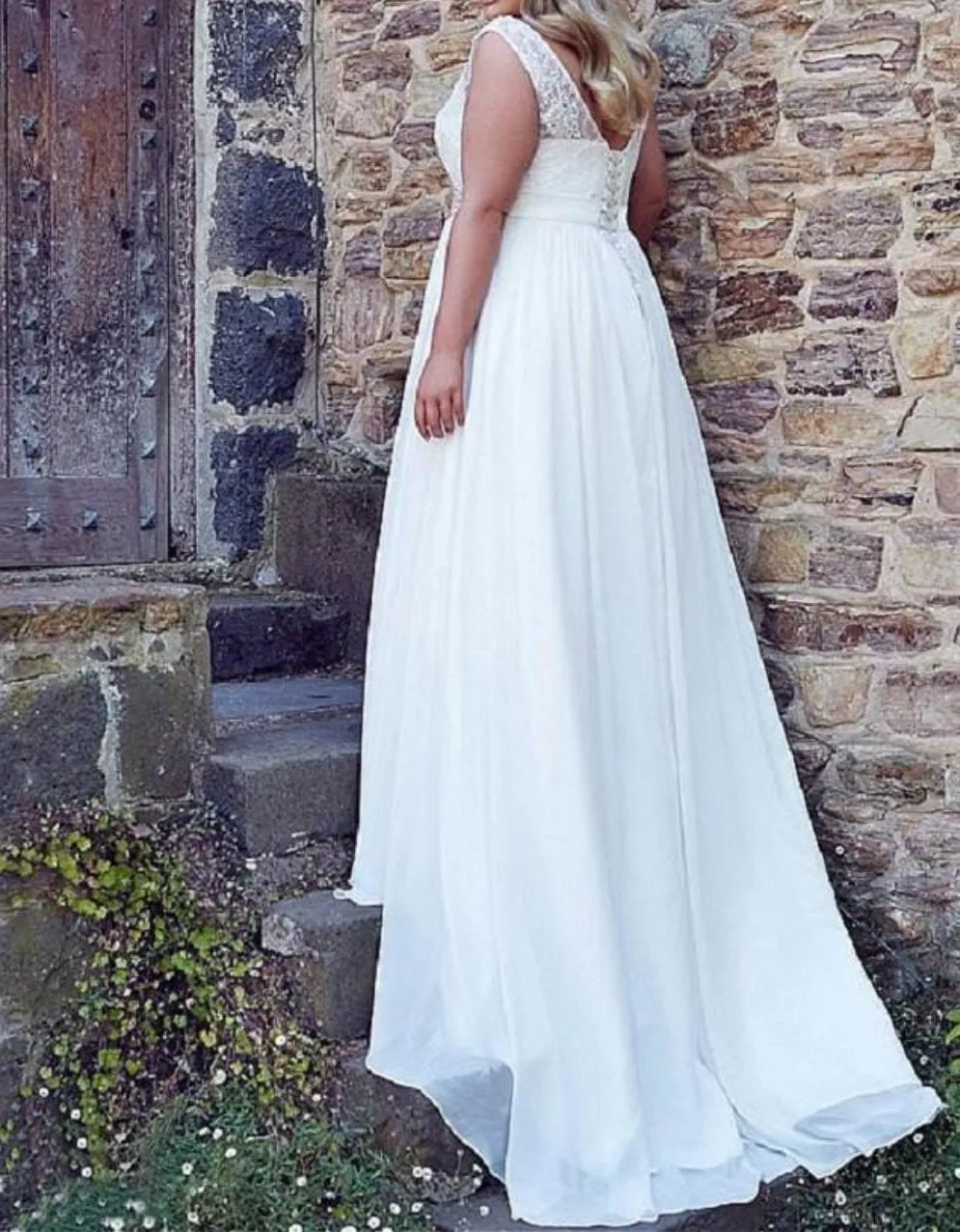 Plus Size Bridal Gown , Beach Wedding Dress at Bling Brides Bouquet online Bridal Store