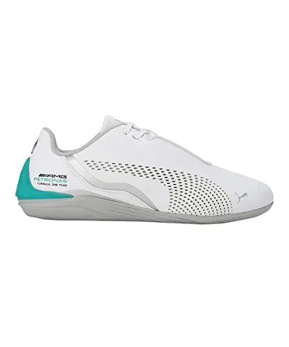 Puma Unisex-Kid MAPF1 Drift Cat Decima Junior White-Spectra Green-Mercedes Team Silver Sneaker - 5UK (30726303)