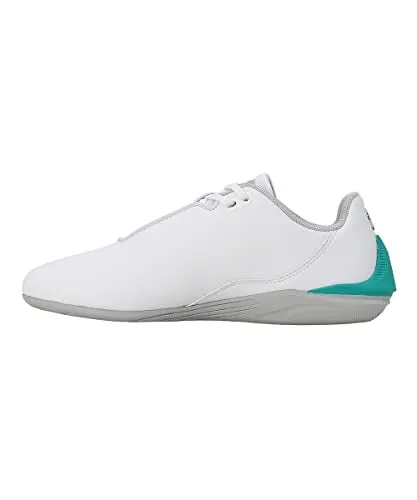 Puma Unisex-Kid MAPF1 Drift Cat Decima Junior White-Spectra Green-Mercedes Team Silver Sneaker - 5UK (30726303)