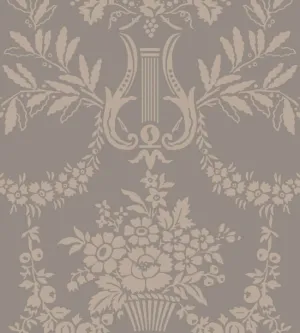 Purnon Wallpaper by Farrow & Ball Charleston Gray / Jitney