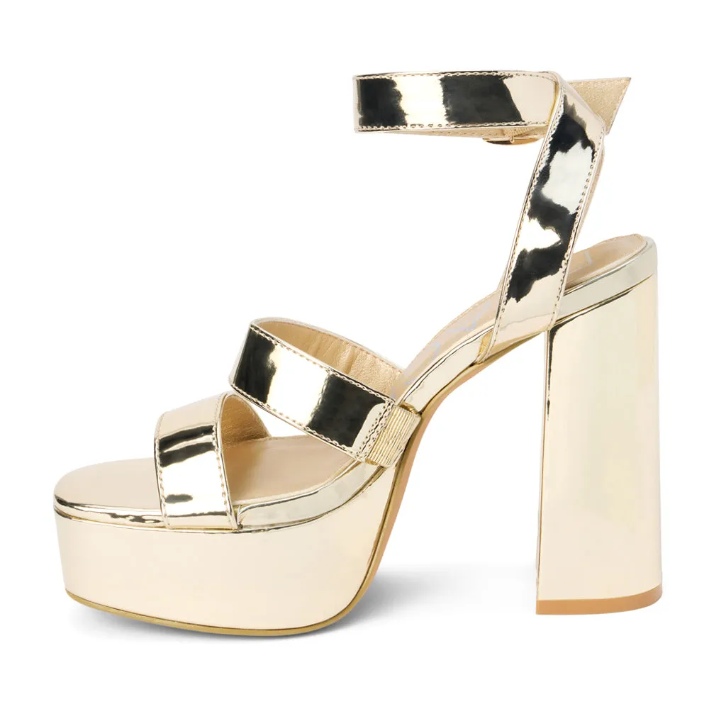 Savage Metallic Platform Sandals