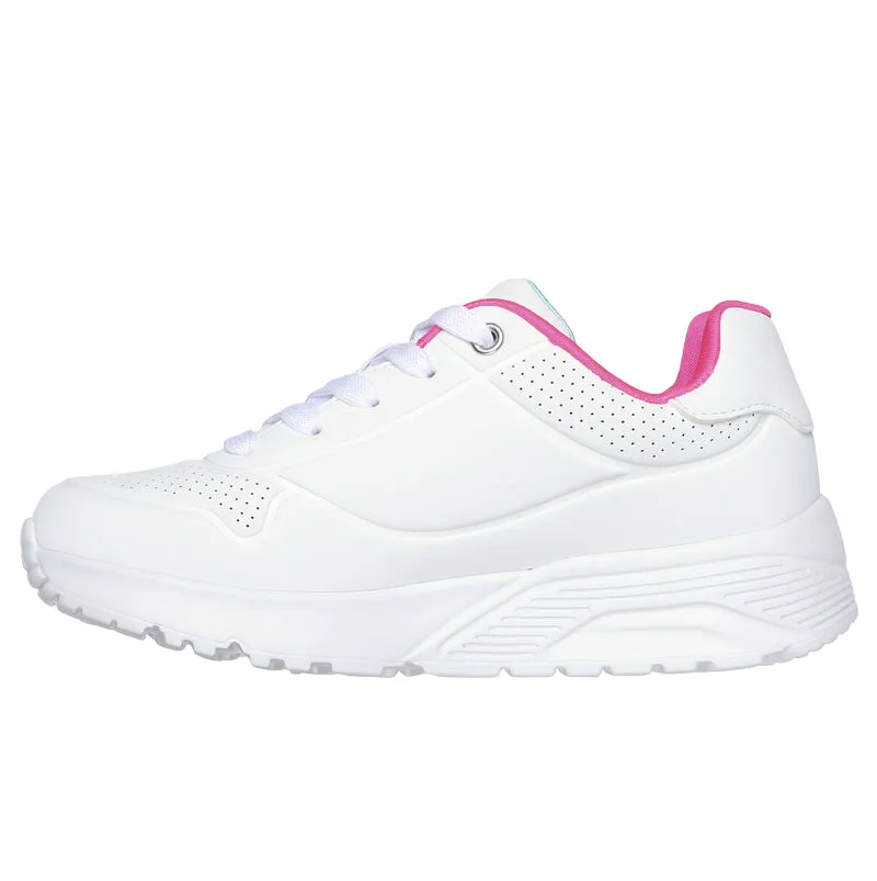 Skechers scarpa sneakers da ragazza Uno Lite My Drip 310391L/WMN bianco-multicolore