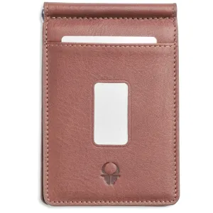 Slim Bifold Wallet With Money Clip - Genuine Leather - Minimalist Front Pocket