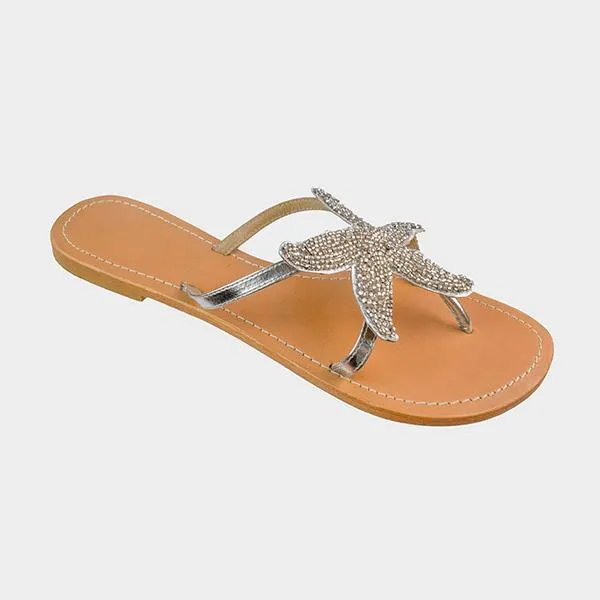 Sohiwoo  Women Summer Slippers Hawaiian Starfish Beach Flat Sandals