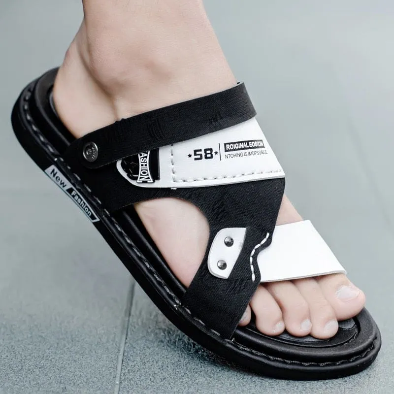 Split Leather Leisure Beach Summer Sandals