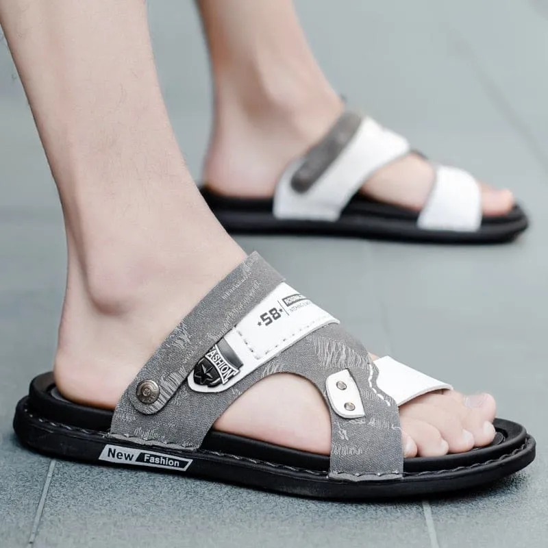 Split Leather Leisure Beach Summer Sandals