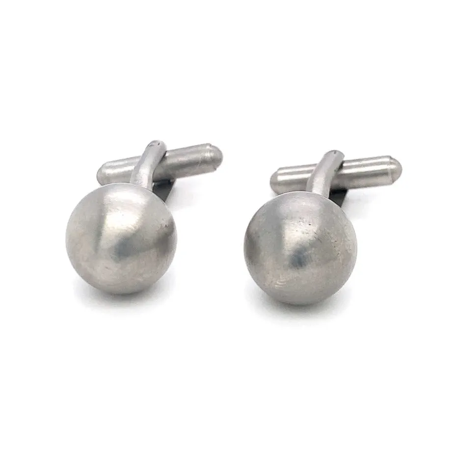 Stainless Steel Cufflinks - "Ball"