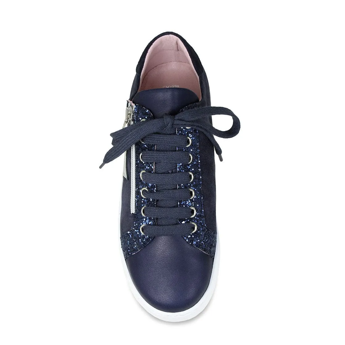 Star: Navy Leather & Suede