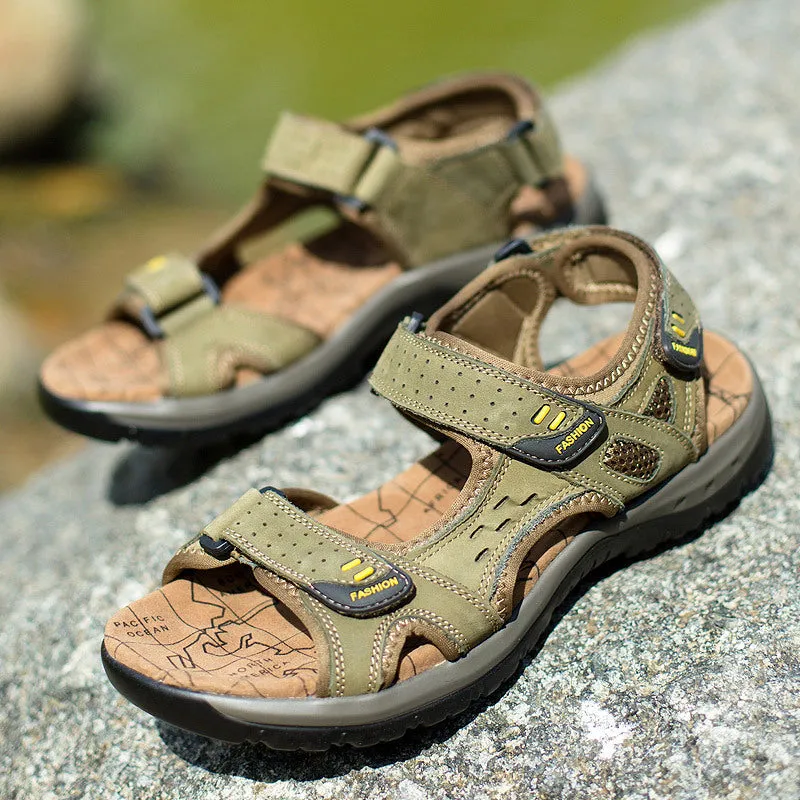 Summer Men's Sandals Velcro Beach Shoes